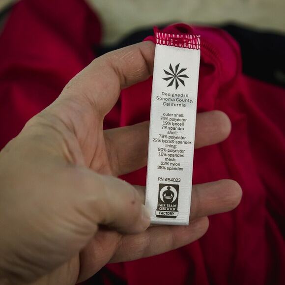 Athleta Size Medium M Essence CYA Support Pink Blue Strappy Back Bra Tank Top - Picture 6 of 8